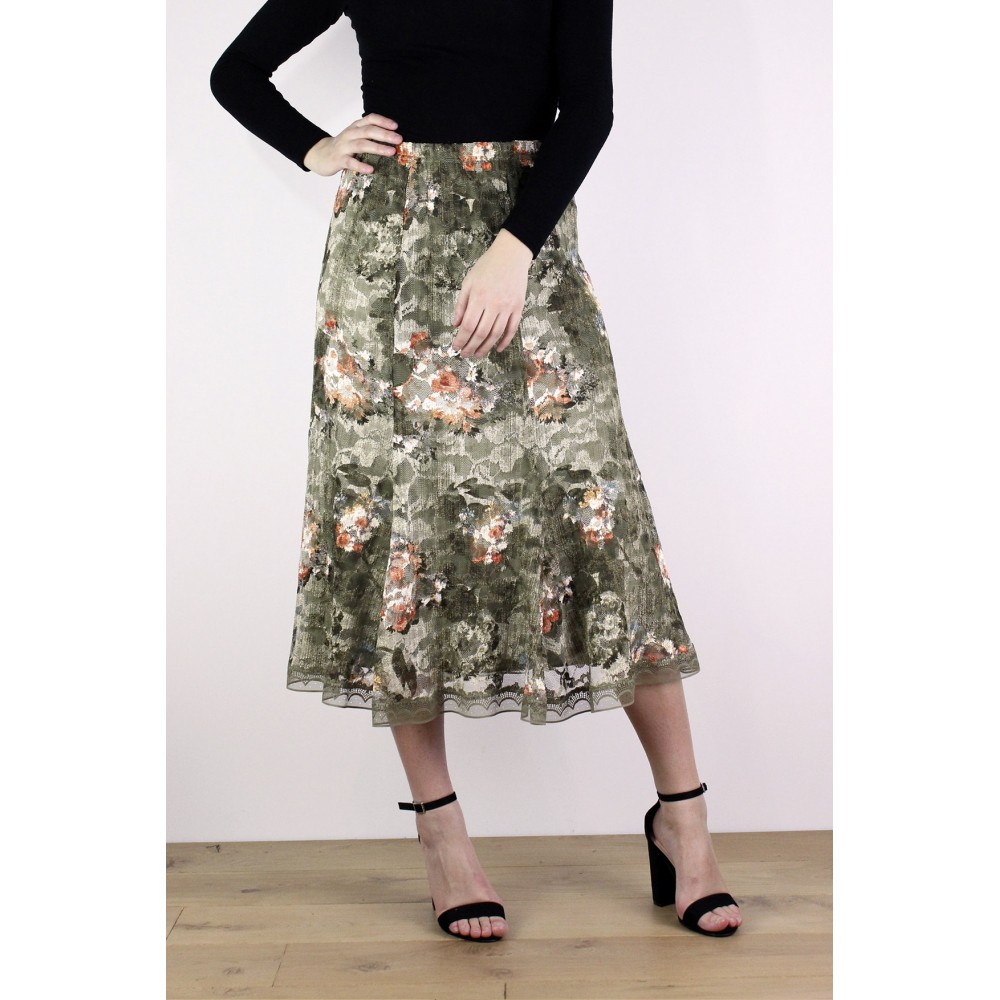 Manon printed lace skirt - Lace skirt for woman