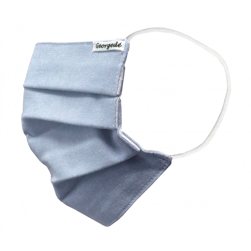 Light blue cloth mask - Set of 5 washable cloth masks blue cotton IFTH